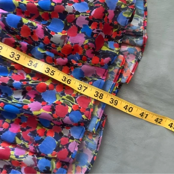 J.Crew Colorful Floral Long Sleeve Dress EUC Size M - Picture 2 of 7